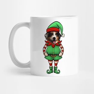 Australian Shepherd Christmas Elf Mug